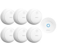 Imou Detector de Humo WiFi Inteligente,EN14604,Batería de 5 Años,6uds.+1Hub