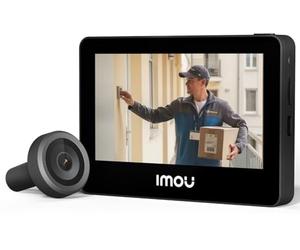 Imou Mirilla Digital de Puerta con Modo AOV (Siempre en Vídeo) - Cámara 5MP Ultra HD, Pantalla a Color de 4.3", WiFi 2,4/5GHz, Detección de Personas, 4800mAh Batería Recargable, Máscara de Privacidad