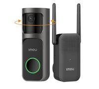 Imou Timbre Inalámbrico con Cámara WiFi, 2K(3MP) Vídeo Timbre Puerta Inteligente Visión Nocturna 5M, Lente panorámica de 30°, Detección Humana PIR, Audio Bidireccional, SD Local