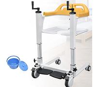 Imove Silla de elevación y transferencia de pacientes, silla de ruedas multifuncional, silla de ducha con ruedas y pedal plegable, silla de ruedas de enfermería multifuncional para ancianos