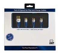 iMP Tech PS5 High Speed - Cable de carga y reproducción par (Sony Playstation 5)