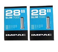 Impac 2pk Ciclo Tubos 28" Delgado Válvula Schrader - 28x1.10, 28x1.20, 28x1.25, 27x1 1/4 , 700x28c, 700x30c, 700x32c, 28-622, 30-622, 32-622, 28-630, 32-630, 700c