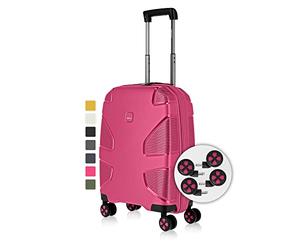 IMPACKT Maleta rígida IP1 de 4 Ruedas de Material Reciclado con Ruedas de Clic Intercambiables, Florapink, 55 cm (Größe S), Casual