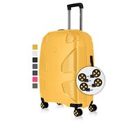 IMPACKT Maleta rígida IP1 de 4 Ruedas de Material Reciclado con Ruedas de Clic Intercambiables, Sunsetyellow, 67 cm (Größe M), Casual