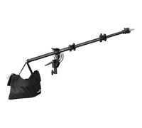 Impact Brazo de trípode ajustable de rango medio para soporte de luz con bolsa de arena de 5 libras de capacidad y se extiende hasta 60 pulgadas, soporte de luz portátil para fotografía
