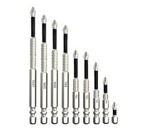 Impact Resistant Non Slip Screwdriver Drill Bit Set, Strong Magnetized Alloy Steel Bits with 1/4 Inch Hex Shank, Multiple Lengths for Impact Driver Electric Drill Repair Construction DIY