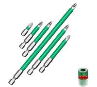 Impact Resistant Non Slip Screwdriver Drill Bit Set, Strong Magnetized Alloy Steel Bits with 1/4 Inch Hex Shank, Multiple Lengths for Impact Driver Electric Drill Repair Construction DIY