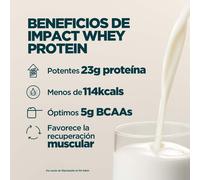 Myprotein Impact Proteína de suero en polvo - Chocolate natural | 30 porciones | Hasta 23 g de proteína por porción | Bajo en grasas y azúcares | Ideal para el crecimiento muscular