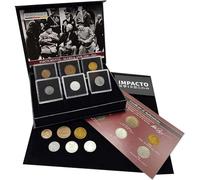 IMPACTO COLECCIONABLES | Colección Aliados y Eje 6 Monedas Auténticas de la Segunda Guerra Mundial) - Piezas Históricas Originales en Estuche de Lujo con Certificado de Autenticidad