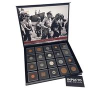 IMPACTO COLECCIONABLES | Colección de Lujo con 20 Monedas Auténticas de la Segunda Guerra Mundial (1939-1945) - Utilizadas por los Aliados y Potencias del Eje | Incluye Certificado de Autenticidad