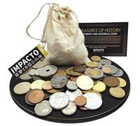 IMPACTO COLECCIONABLES | Colección de Monedas del Mundo Auténticas de 5 continentes y Tres Siglos (XIX, XX y XXI) | Incluye Certificado de Autenticidad Coleccionistas.