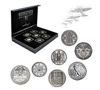 IMPACTO COLECCIONABLES | Colección Exclusiva de 7 Monedas de la Segunda Guerra Mundial (1939-1945) de los Aliados y Ejes - Monedas Auténticas y Antiguas con Certificado de Autenticidad
