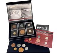 IMPACTO COLECCIONABLES | Día D, Desembarco de Normandía Colección de 6 Monedas Auténticas de la Segunda Guerra Mundial - Lote Histórico Original en Estuche de Lujo con Certificado de Autenticidad.