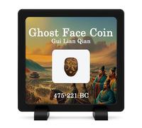 IMPACTO COLECCIONABLES | Moneda China Antigua auténtica - “GUI Lian Qian” (Dinero Cara de Fantasma) | Periodo de los Estados Combatientes (400 a. C.) | Coleccionable histórico Certificado