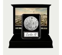 IMPACTO COLECCIONABLES | Moneda española auténtica de 8 Reales | Marcas asiáticas (“Chopmarks”) y rutas comerciales | Coleccionable histórico Certificado en Estuche Protector