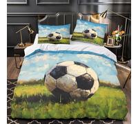 Impacto del balón de fútbol Funda de Edredón Juego de 3 Piezas Impresión 3D Cierre de Cremallera Oculta incluye Fundas de Almohada Estilo de arte dinámico_1 Funda Edredon for niña King（220x240cm）