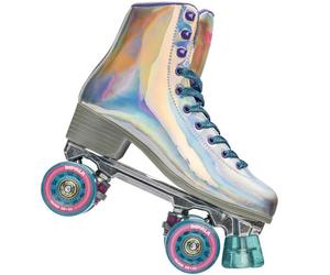 Impala Quad Patines Discoroller para Damen Holográfico Plateado Arcoíris