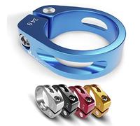 IMPALAPRO Bike Cierre Sillín - Abrazadera Tija Sillín Bicicleta - Abrazadera para Silla de Bicicleta - Cierre Tija Sillin Bici - Cierre Sillin Bicicleta Montaña (Azul, 34,9mm/1.37in)
