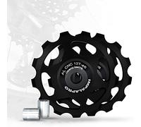 IMPALAPRO Bike Set 2 Roldanas Ceramicas 13T Desviador Trasero Bicicleta - Rueda Jockey Cambio Trasero - Roldanas 13T - Polea Bicicleta - Jockey Wheel - Rodamiento Cerámica - Roldanas MTB (Negro)