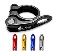 IMPALAPRO Cierre Sillín con Palanca Liberación Rápida - Abrazadera para Silla de Bicicleta - Tija Sillin - Bicicleta Montaña (Negro, 31,8mm)