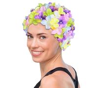 Impeccable Workmanship: This Flower Swim Hat Is Handsewn With The Most Fashion-forward Floral Petal Design That Adds A Touch Of Cuteness To Your Swimming. It Has Impeccable Workmanship That Ensures Du