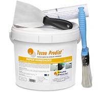IMPER HUMEDADES de Tecno Prodist (10 Kg + KIT) Mortero revestimiento de Paredes. Impermeabilización. Tratamiento humedades muros, sótanos, etc. Impermeable al agua, fácil de usar + Accesorios