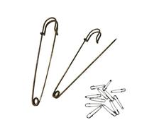 Imperdible Escocés, Imperdible para Abrigo o Bufanda, Imperdible para Ropa, Imperdible para Falda Escocesa, Alfiler para Ropa, Imperdible Grande, (50mm - 12 Unidades, Oro Viejo)