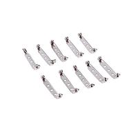 Imperdibles para Broches, 50 Unidades Broches de Barra, Pasador de Seguridad, 32 mm Broche Clips, Broches de Seguridad Rolling Catch, para Manualidades de Broches de Bricolaje, Plata