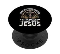 Imperfecto Cristiano Jesús Amor Religiosa Fe Cruz PopSockets PopGrip Adhesivo