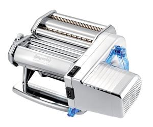Imperia Electric Línea Clásica. Máquina de pasta eléctrica. Made in Italy. Máquina de pasta fresca en acero con motor eléctrico 220v. Laminadora eléctrica para lasagne, tagliolini, fettuccine.