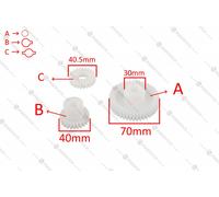 Kit Engranaje Compatible para Laminadora de Masa Rodillo de Pizza Fimar SE220