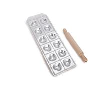 Imperia Raviolamp Línea Clásica. Molde para raviolis. 100% fabricado en Italia. Accesorio para máquina de pasta. Cortador de pasta en aluminio para pasta fresca con relleno. Con rodillo.