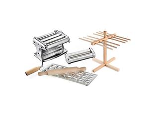 Imperia Titania La Tua Pasta. Caja de regalo. Máquina para pasta con accesorios. Made in Italy. Kit con máquina para pasta fresca, molde para ravioles, cortador de masa regulable SIMPLEX, secador.