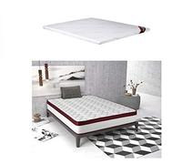 Imperial Confort Topper viscoelástico 8 cm de grosor + Colchón Viscoelástico Helsinki de 25 cm de altura - 105 x 190