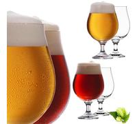 Imperial Copas de cerveza de 500 ml (máx. 650 ml) Juego de 6 vasos de cerveza de cristal Crystalline de 0,5 l, aptos para lavavajillas