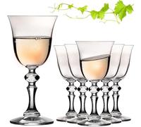 Imperial - Copas de vino blanco con adornos ornamentales, 150 ml, juego de 6 copas de vino de cristal Crystalline