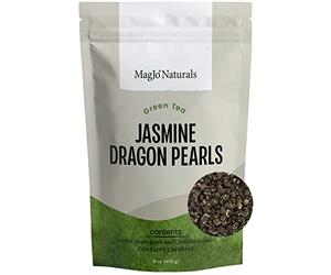 Imperial Jasmine Dragon Pearls | Té verde de hojas sueltas | Té verde jazmín con increíble aroma (16 onzas)