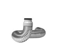 Imperial Kit de ventilación semirrígido de aluminio y plástico de 6 pies de largo x 4 pulgadas de profundidad