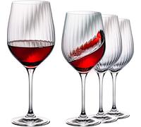 Imperial London - Copas de vino tinto (450 ml, 4 piezas, estriadas, universales)