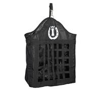 Imperial Riding Bolsa para heno IRH Eat Up, Bolsa para heno con Sistema de suspensión y Gran Apertura Frontal, Resistente Bolsillo para heno para establo y Remolque, Color Negro, 1 tamaño