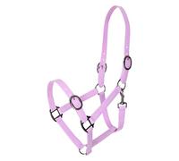 Imperial Riding Cabestro IRH Super Proof Glossy, Cabestro de Nailon Impermeable y Resistente a la Suciedad con Acabado Brillante, diseño Robusto con Asiento Ajustable y mosquetón, Lila, Flequillo