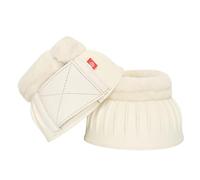 Imperial Riding Campanas IRH Bells de Caucho Natural, amortiguadoras y antirozaduras, con Borde Suave, Cierre de Seguro, robustas Campanas para Caballos para Entrenamiento, Color Blanco, M