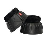 Imperial Riding Campanas IRH Bells de Caucho Natural, amortiguadoras y antirozaduras, con Borde Suave, Cierre de Seguro, robustas Campanas para Caballos para Entrenamiento, Color Negro, XL