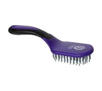Imperial Riding IRH Boomerang - Cepillo ergonómico para caballos con cerdas desenredadoras, cuidado suave para crines, cola y elegante aspecto de establo, color morado real