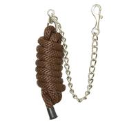 Imperial Riding IRH - Cadena clásica de Semental con Gancho de mosquetón, Cuerda de Plomo con Cadena de Hierro y Broche de latón, Nogal