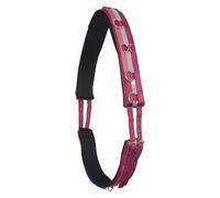 Imperial Riding IRH Deluxe - Correa de poliéster con Forro de Neopreno y Anillas metálicas, Color Rosa y Burdeos, Color Plateado