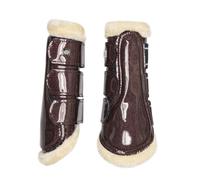 Imperial Riding IRH Lovely Polainas, Polainas Resistentes con Borde de Piel, Placa de Metal y Bandas elásticas para tendón, Transpirables y cómodas para Entrenamiento y Paseos, Flor Oscura, Completa