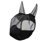 Imperial Riding IRH - Máscara antimoscas con Malla UV y Forro Polar, Color Negro con Orejas