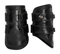 Imperial Riding IRH Rebel - Polainas Protectoras de Piel sintética, Aspecto Brillante, Cierre de, Ideal para Entrenamiento y Uso Diario, Color Negro