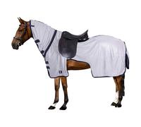 Imperial Riding IRH Royce - Manta de equitación con Mosca y protección UV para Verano, Color Gris Plata, 95